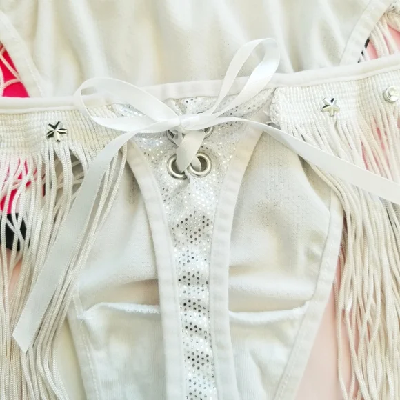 Victoria's Secret Vintage Sexy Little Things Cowgirl Bodysuit Lingerie Fringe - Picture 12 of 16